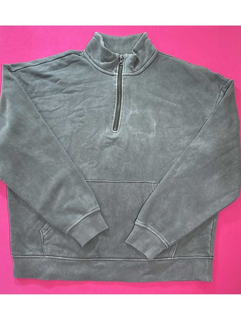 Original Use Gray Quarter Zip Pullover Box Fit Size Small New